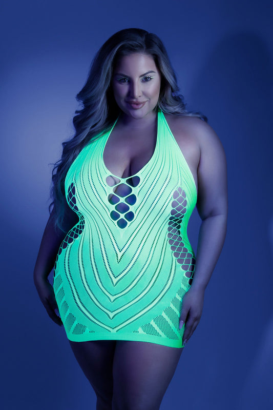 Unleash Your Temptation in Fishnet Desire Dress