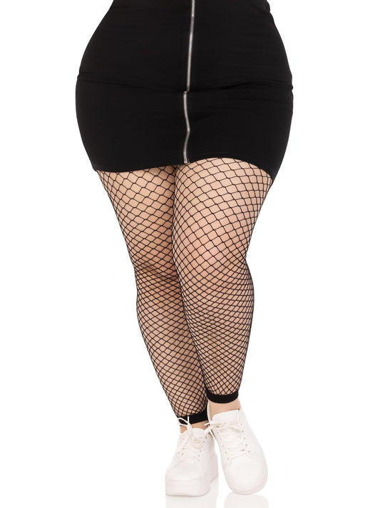 Enticing Embrace: Black Net Tights for Curves