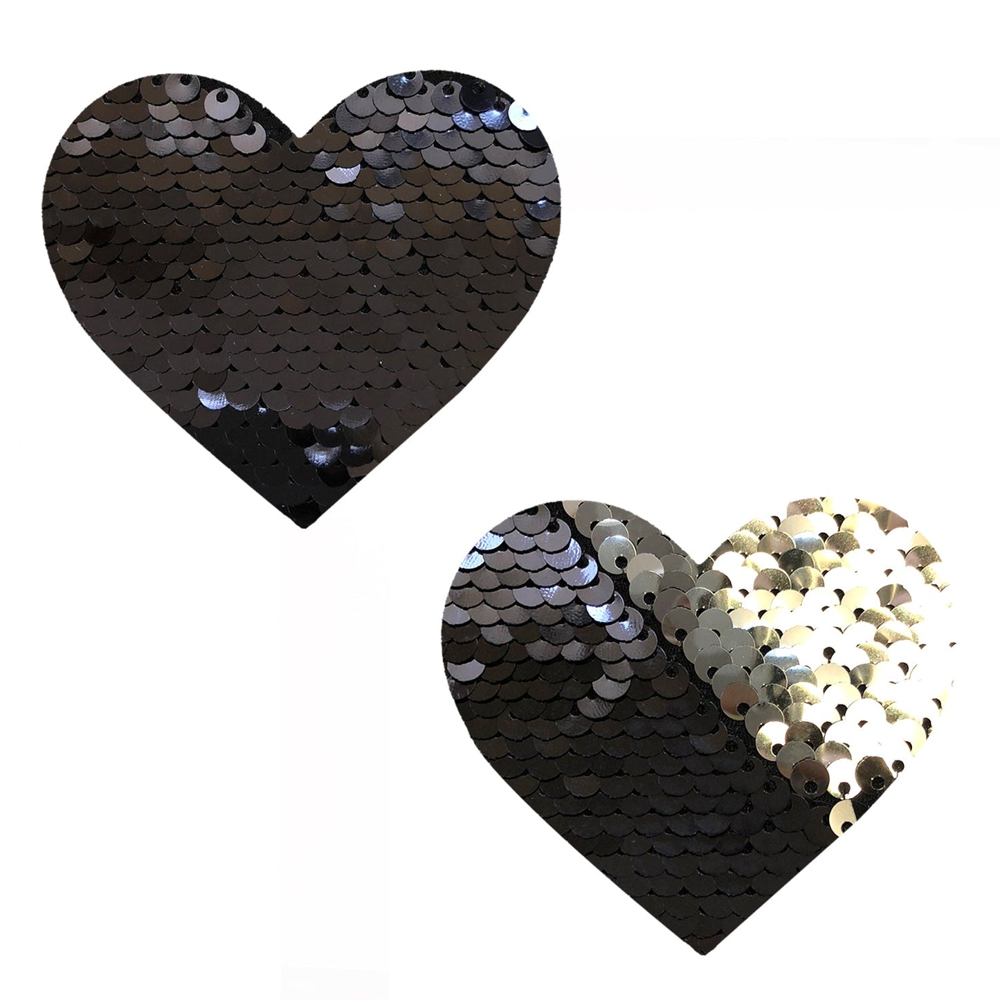 Enchanting Sequin Temptation: Black to Silver Pasties