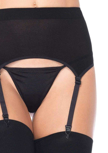 Unleash Your Allure: Black Garter & Stockings Set