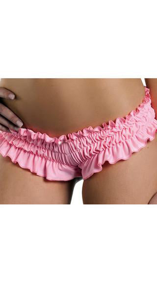 Whispers of Satin: Ruffled Temptation Shorts
