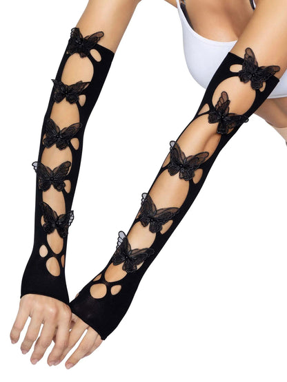 Whispers of Desire: Black Butterfly Arm Enchantment
