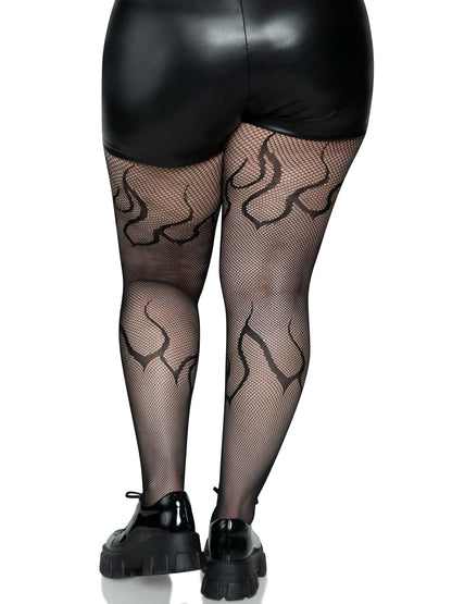 Ignite Desire in Flame-Kissed Curves Tights