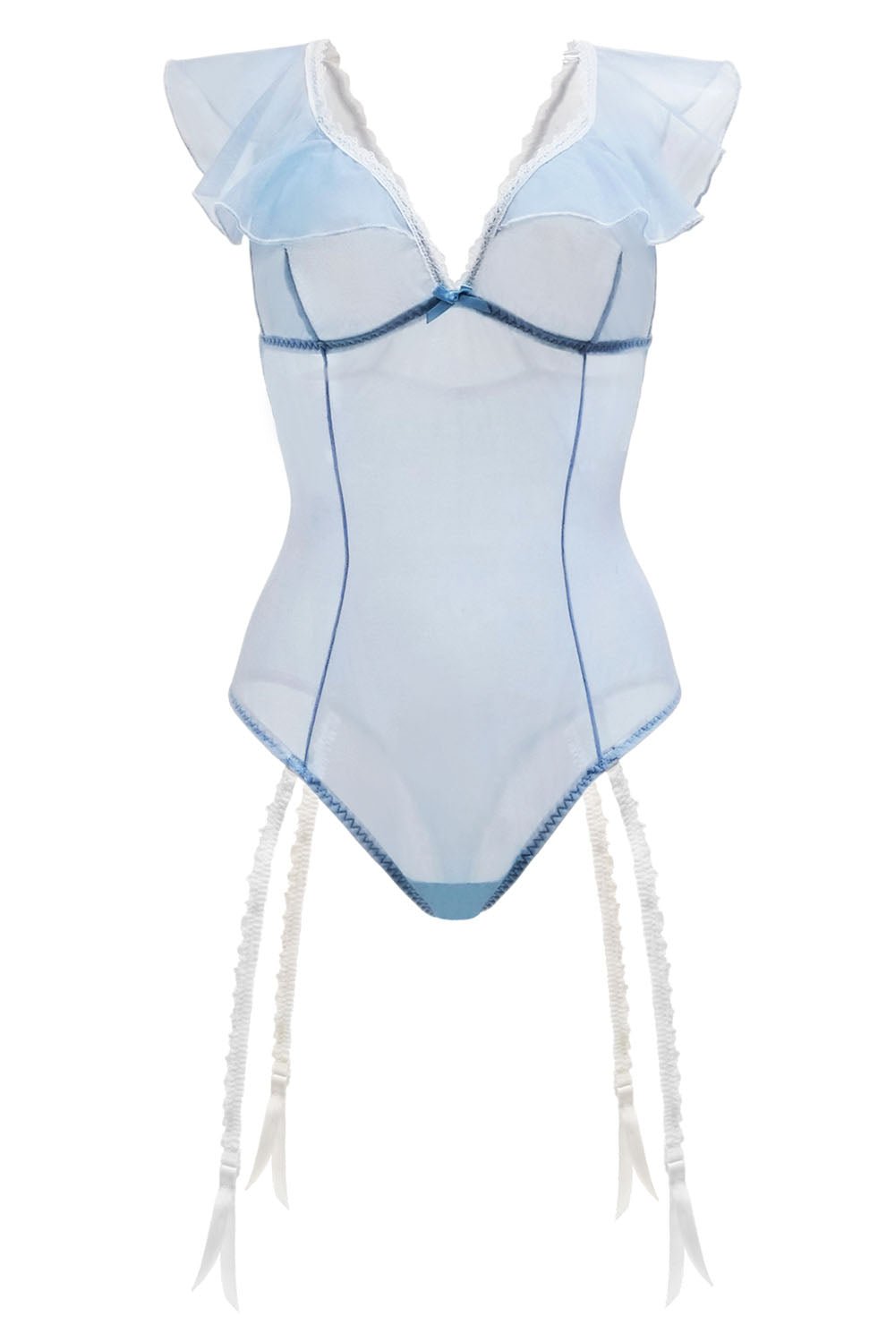 Savor the Night in Blue Ruffled Temptation