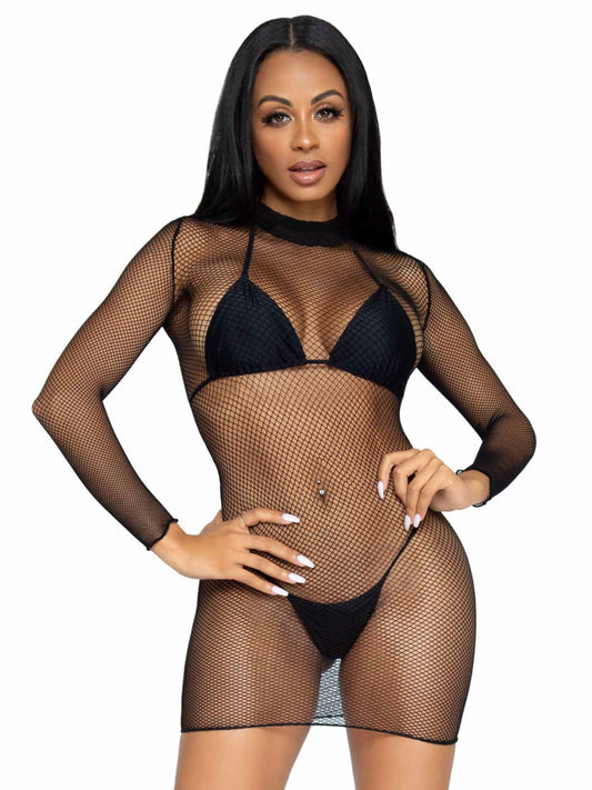 Whispers of Desire: The Seductive Fishnet Temptress