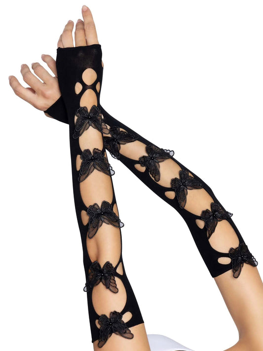 Whispers of Desire: Black Butterfly Arm Enchantment