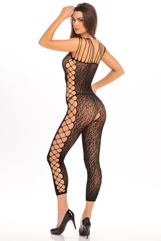 Wild Temptation Crotchless Bodystocking in Black
