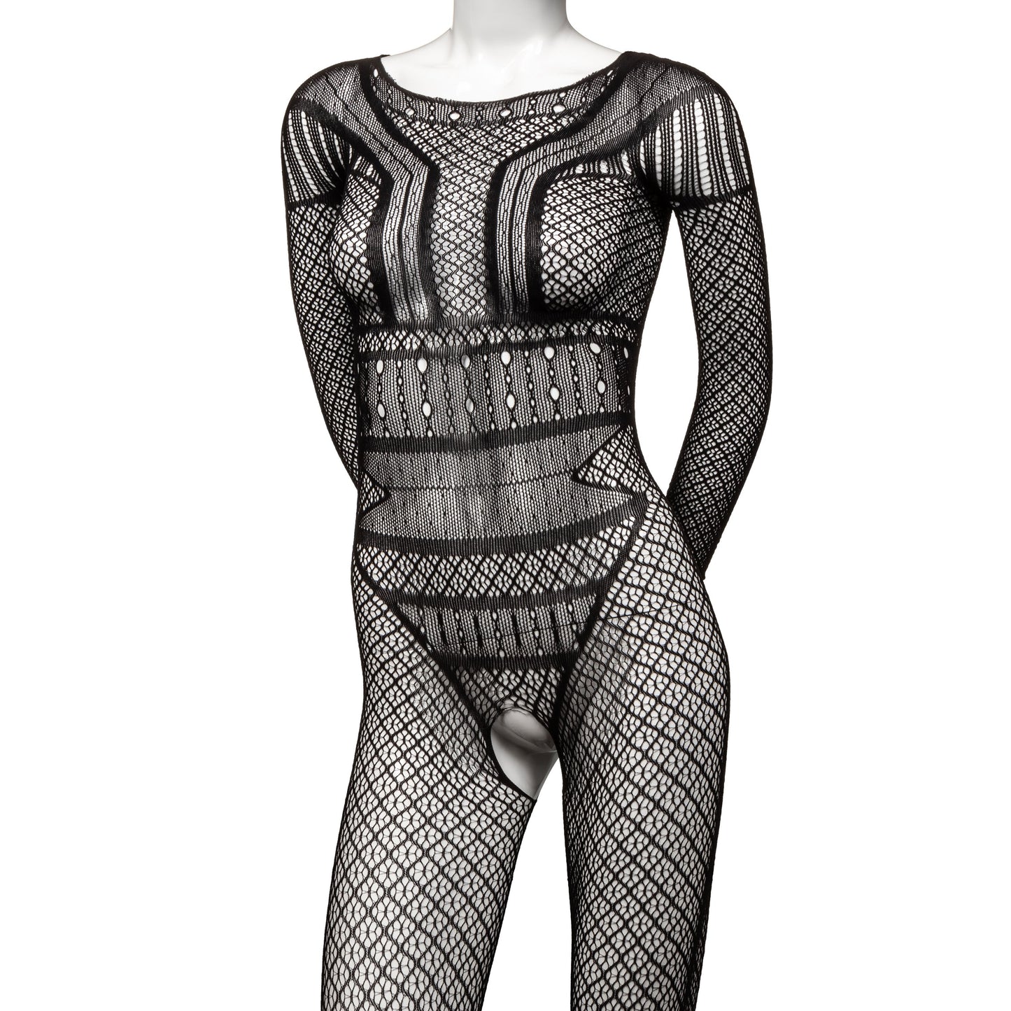 Commanding Desire Lace Bodysuit in Midnight Black