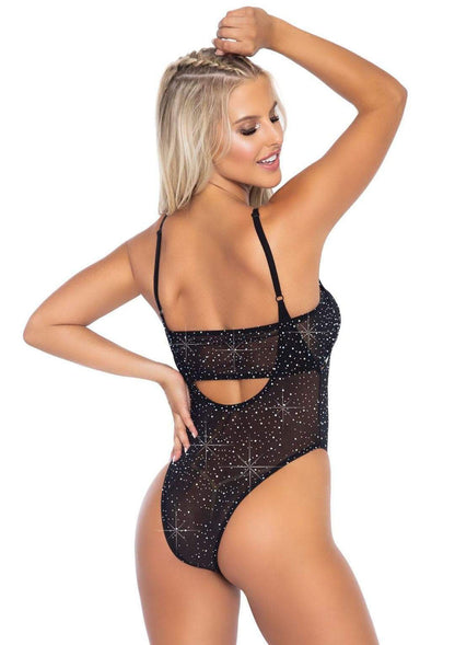 Rhinestone Temptation: Ignite Desire in Mesh