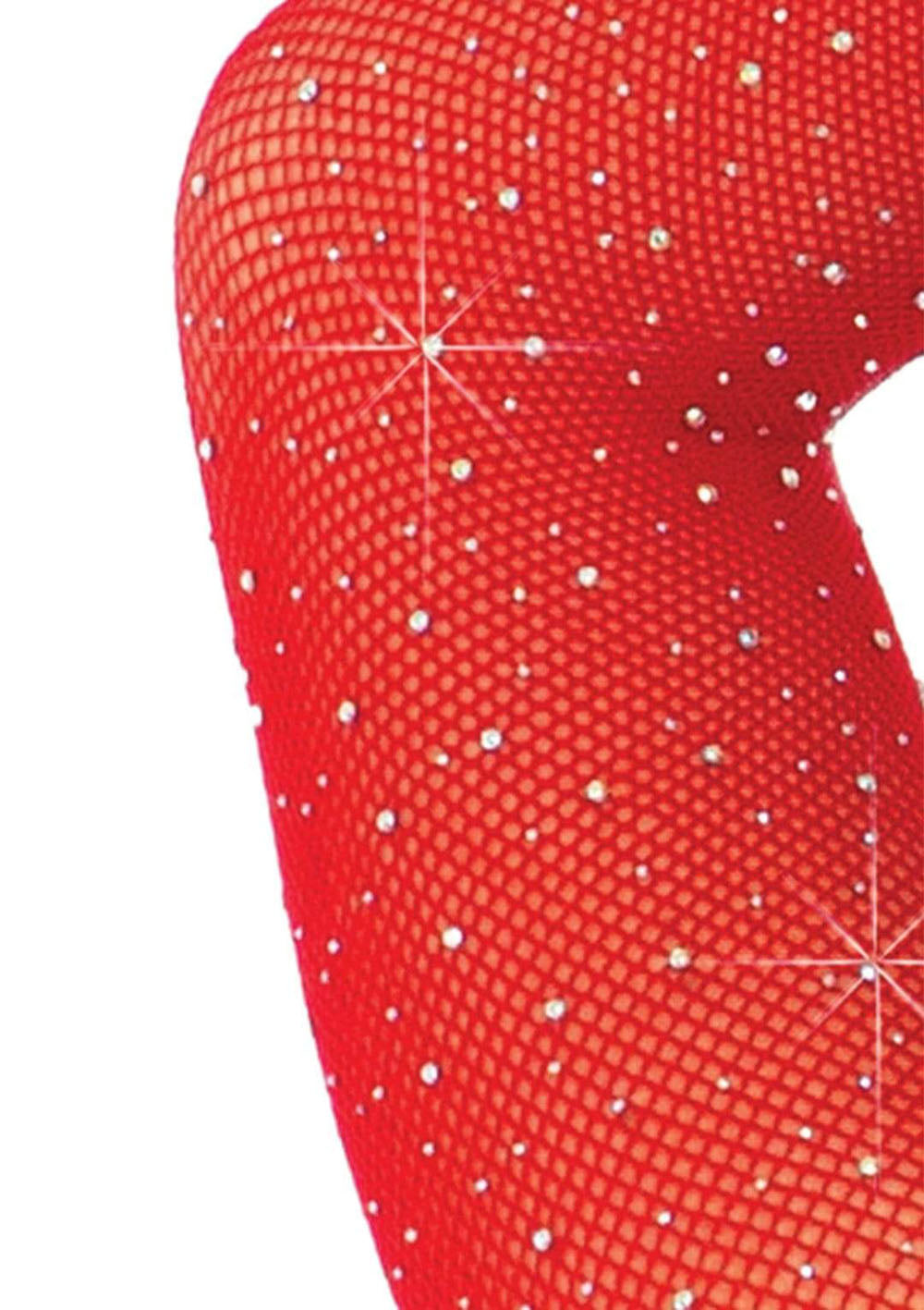 Enticing Night in Crystalized Fishnet Temptation