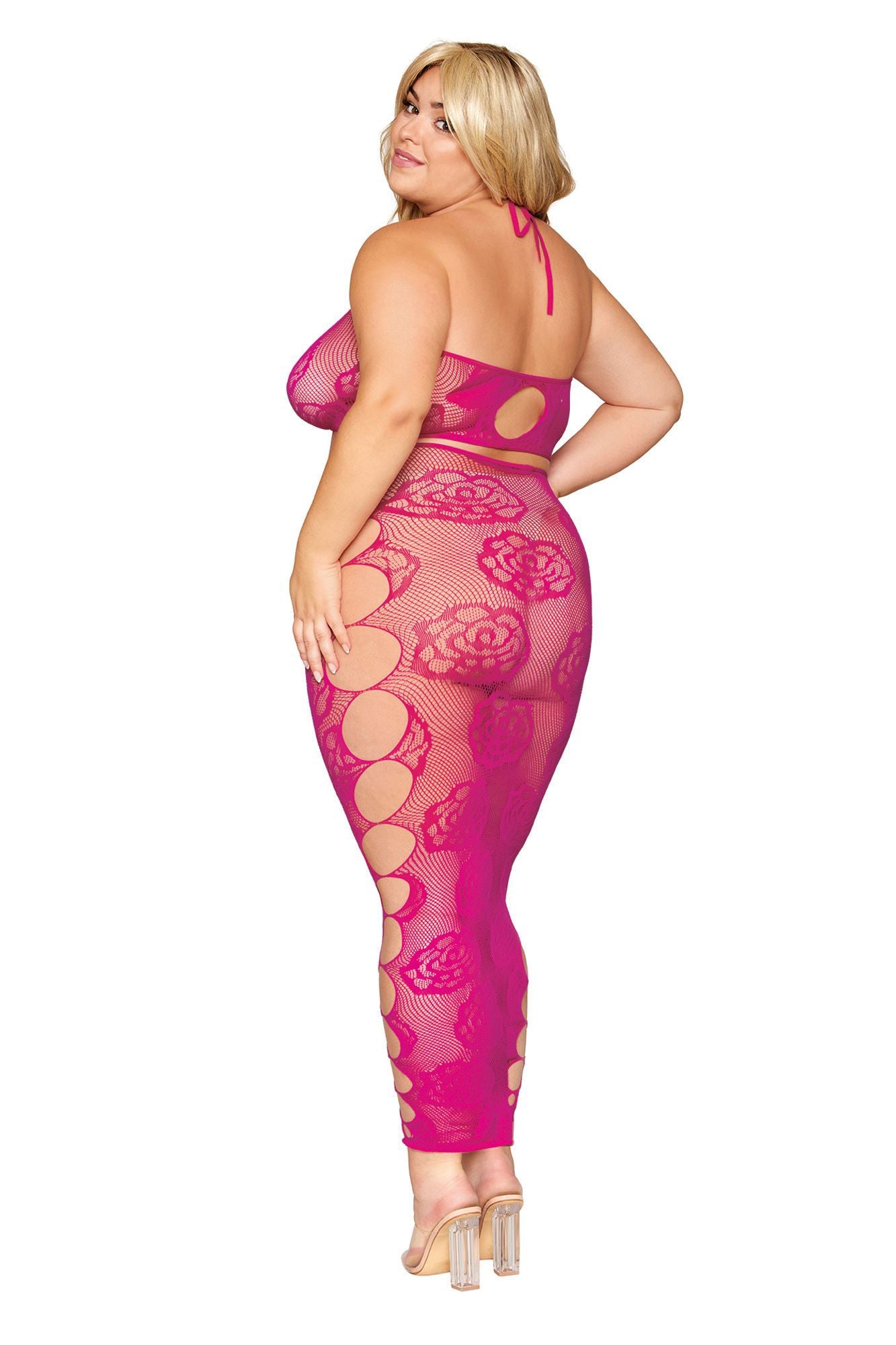 Seductive Rose: Enchanting Bralette & Skirt Set