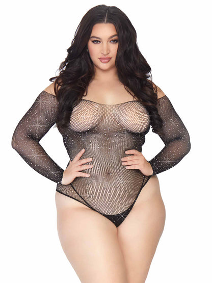 All Eyes on You Rhinestone Temptation Bodysuit