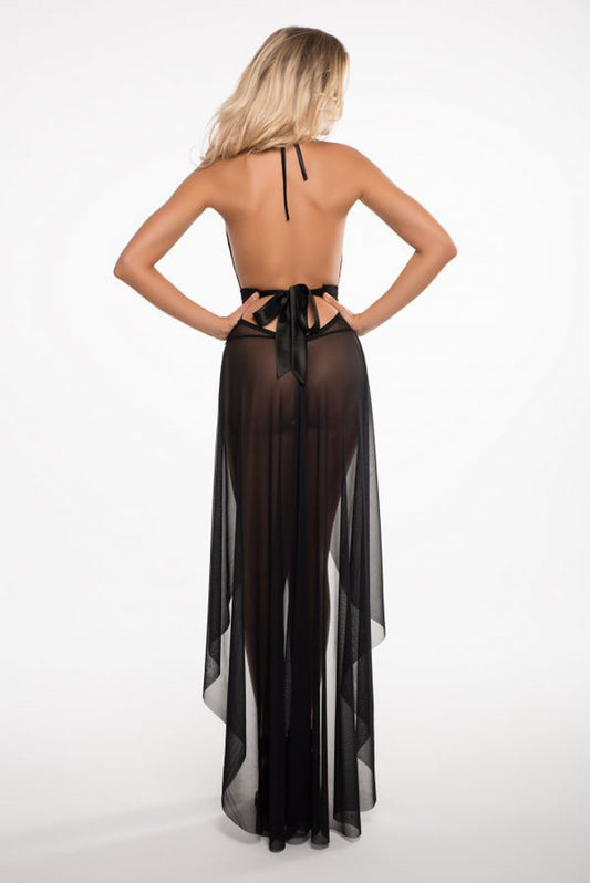 Whispers of Desire Nightdress in Midnight Lace