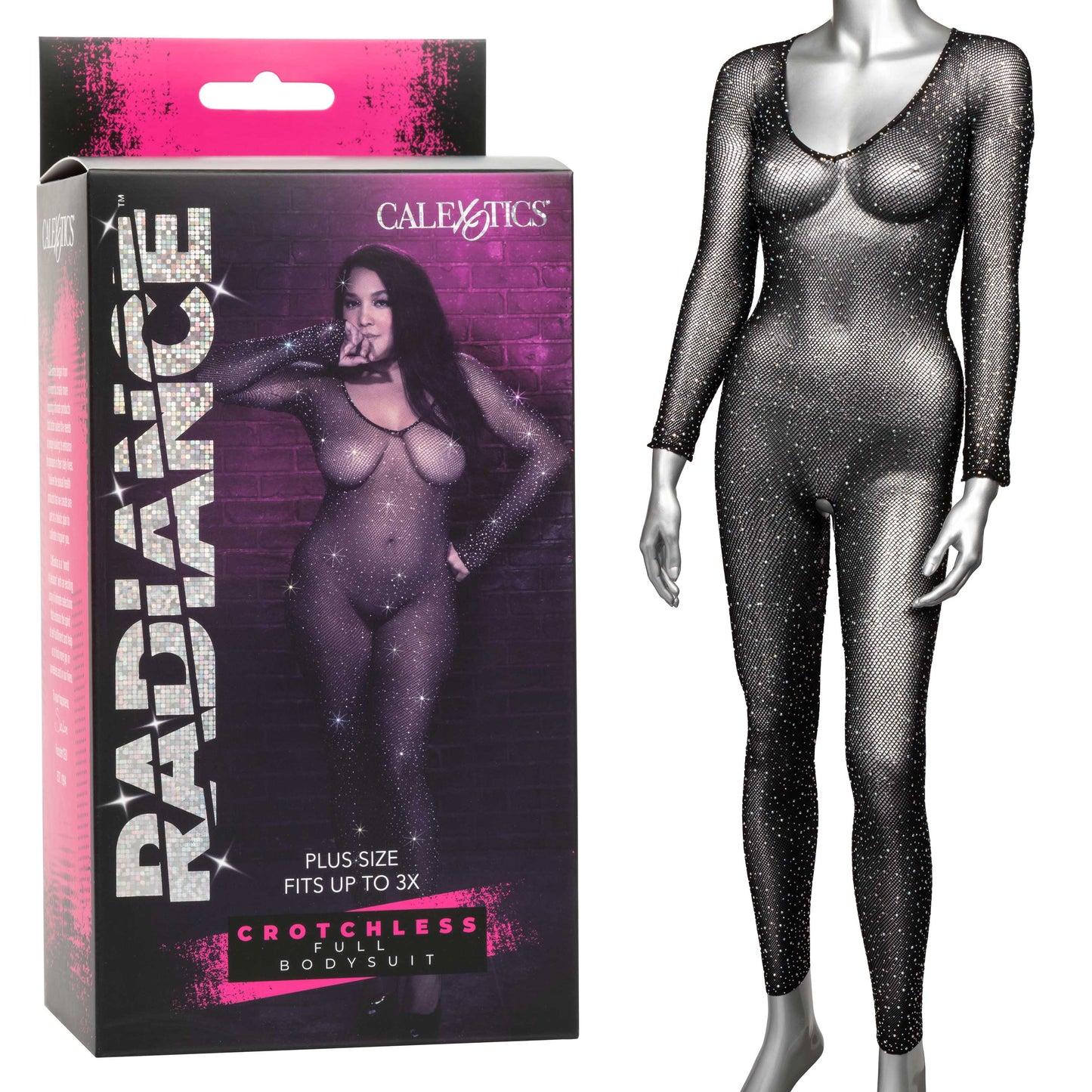 Unleash Desire: Crotchless Temptation in Black Curvy