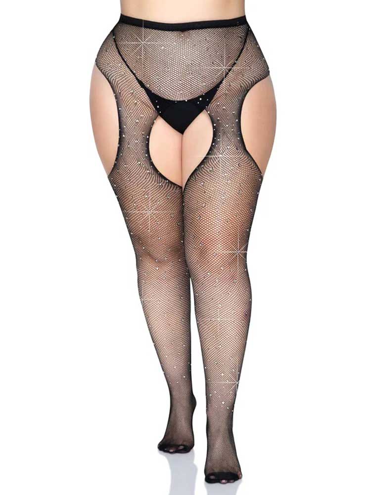 Enchanting Allure: Rhinestone-Studded Temptation in Black