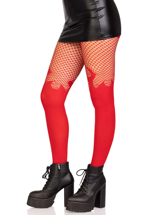 Ignite Desire: Red Flame Tights That Captivate