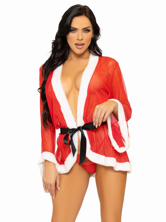 Naughty Night in Red: Santa's Tempting Embrace