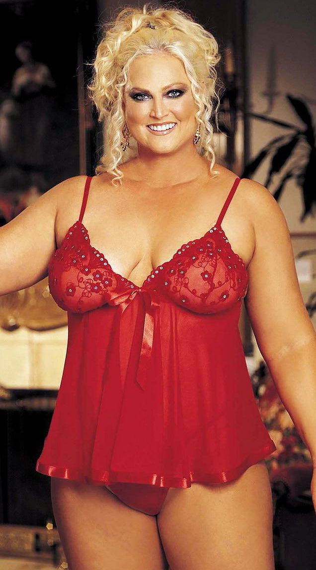 Whispers of Desire: Sheer Floral Fantasy Babydoll