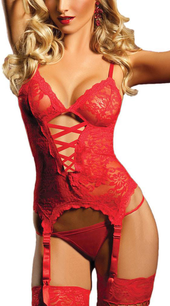 Midnight Temptation: Cami, Cuffs, and Thong Set