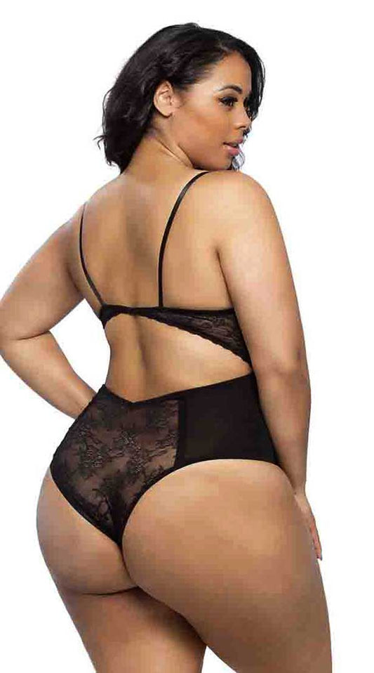 Unwrap Desire: Lace and Mesh Teddy Temptation