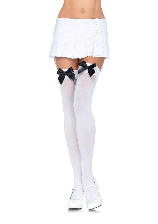 Seductive Thigh Highs with Satin Bow Temptation