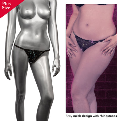 Curvy Temptation: Crotchless Black Desire Thong