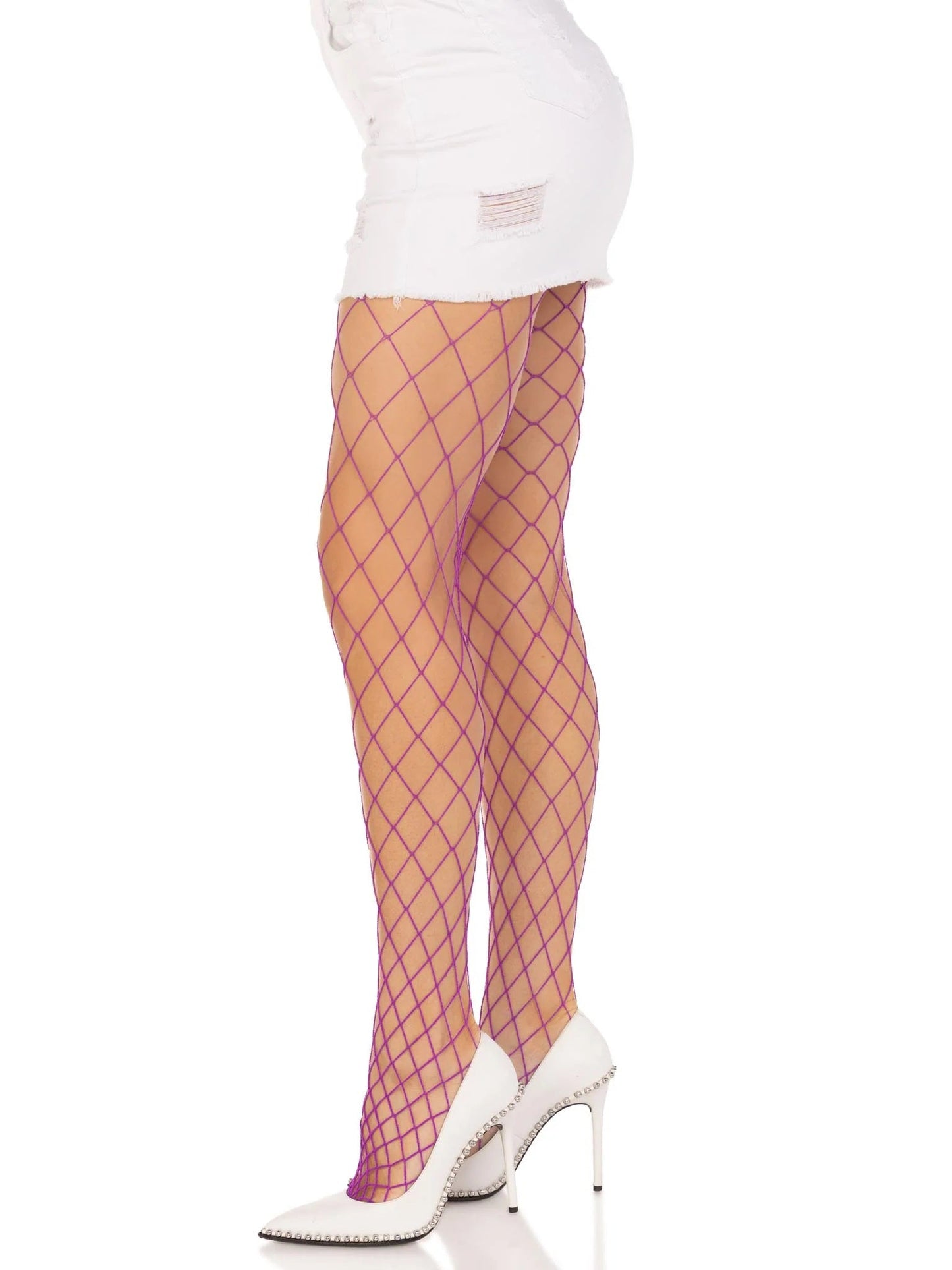 Enticing Purple Net Tights: Unleash Your Inner Temptress