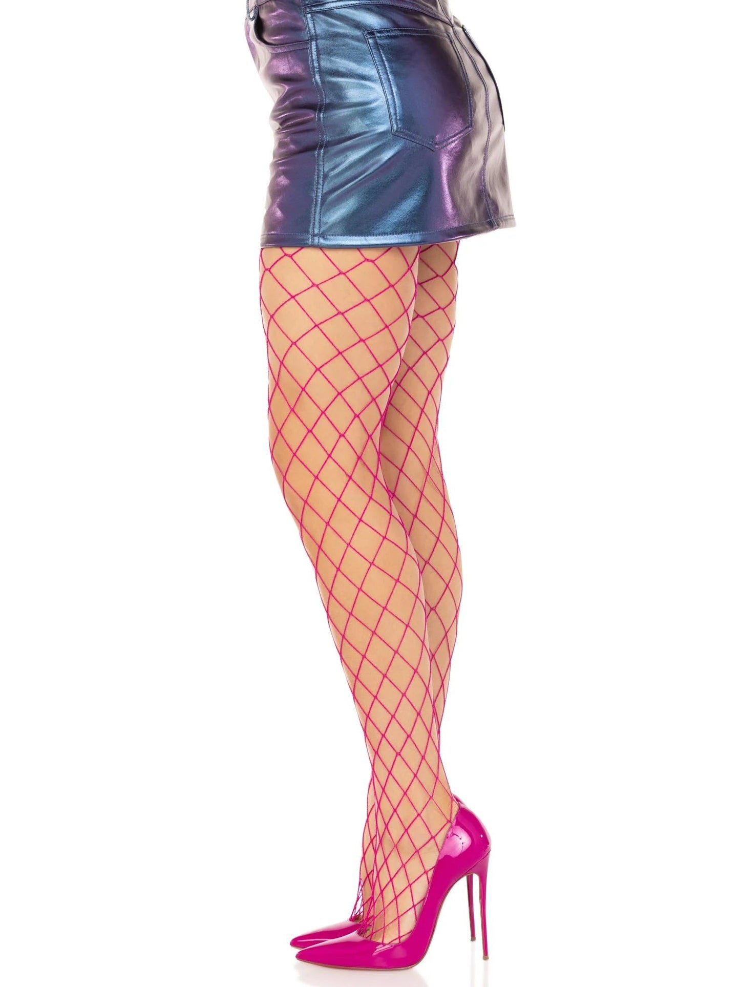 Enticing Magenta Net Tights: Unleash Your Inner Temptress