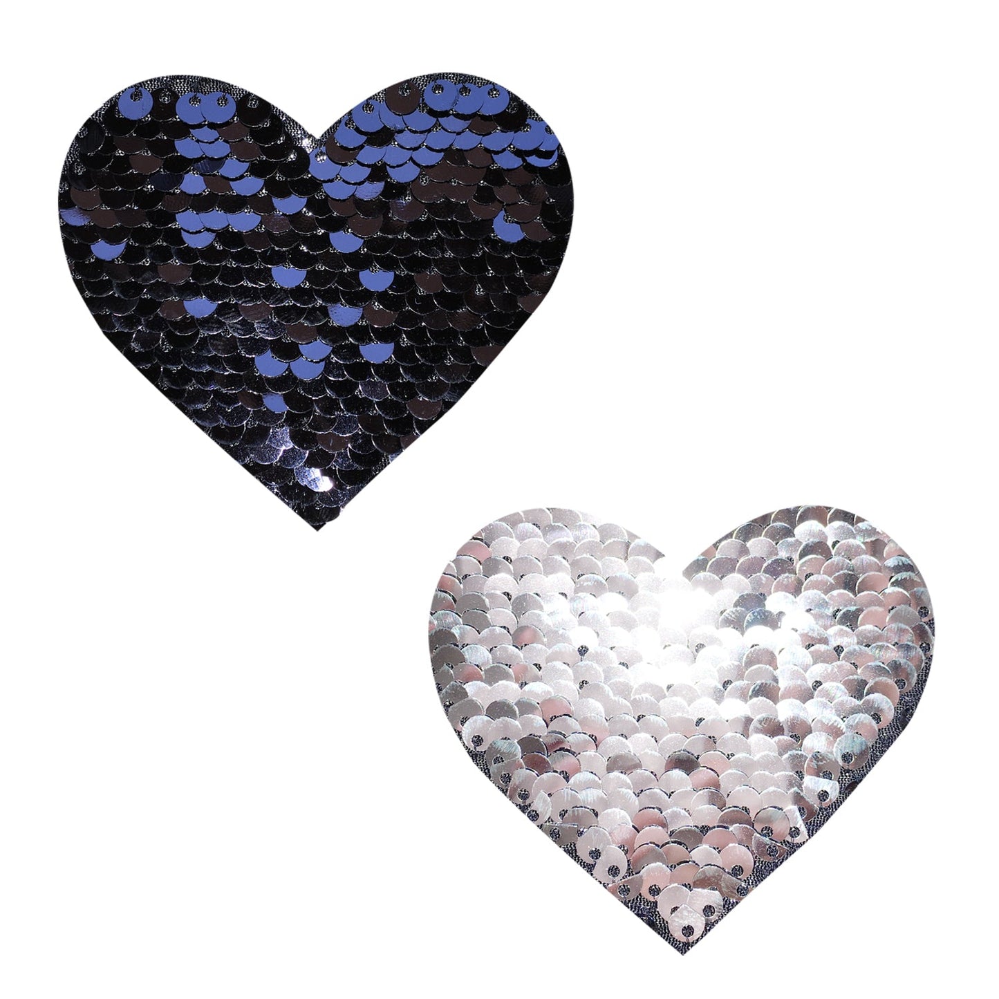 Enchanting Sequin Temptation: Black to Silver Pasties