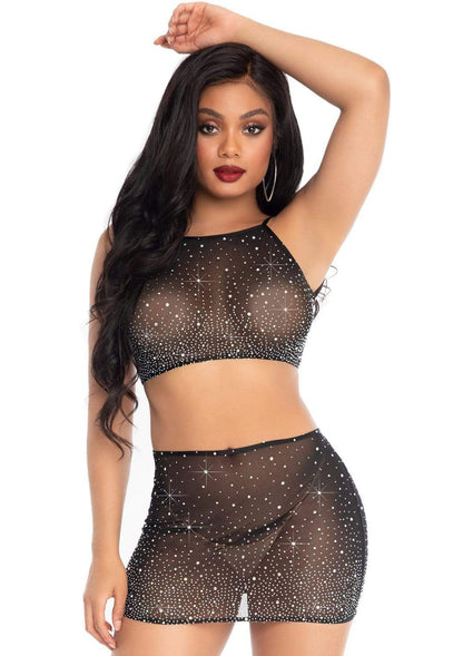 Rhinestone Temptation: Unveil Your Allure in Sheer Seduction