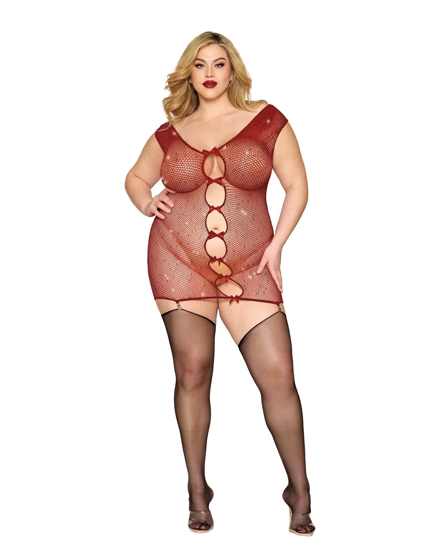 Red Temptation Garter Slip: Unleash Your Desire