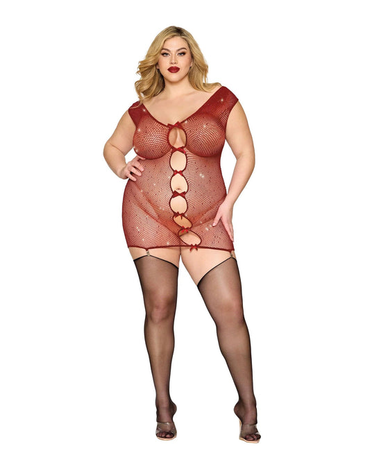 Red Temptation Garter Slip: Unleash Your Desire