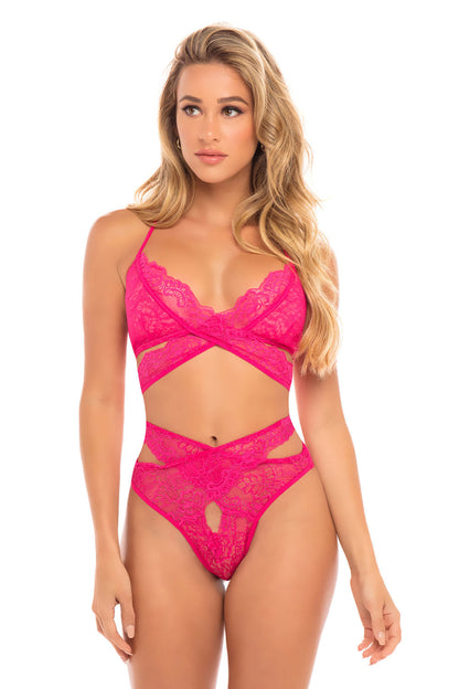 Enticing Rose Lace Set: Unleash Your Inner Temptress