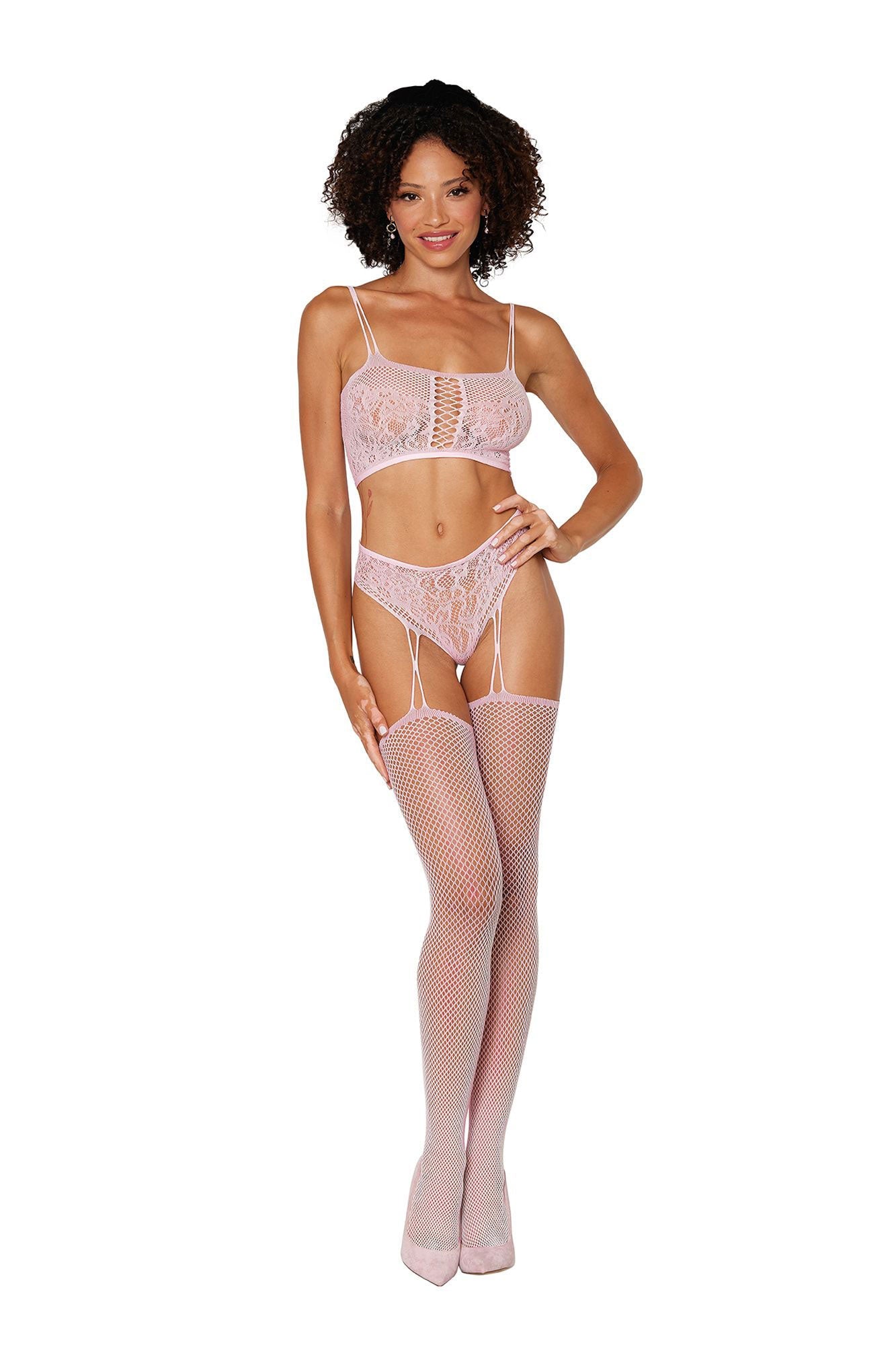 Entwine Me in Lace and Fishnet Desire