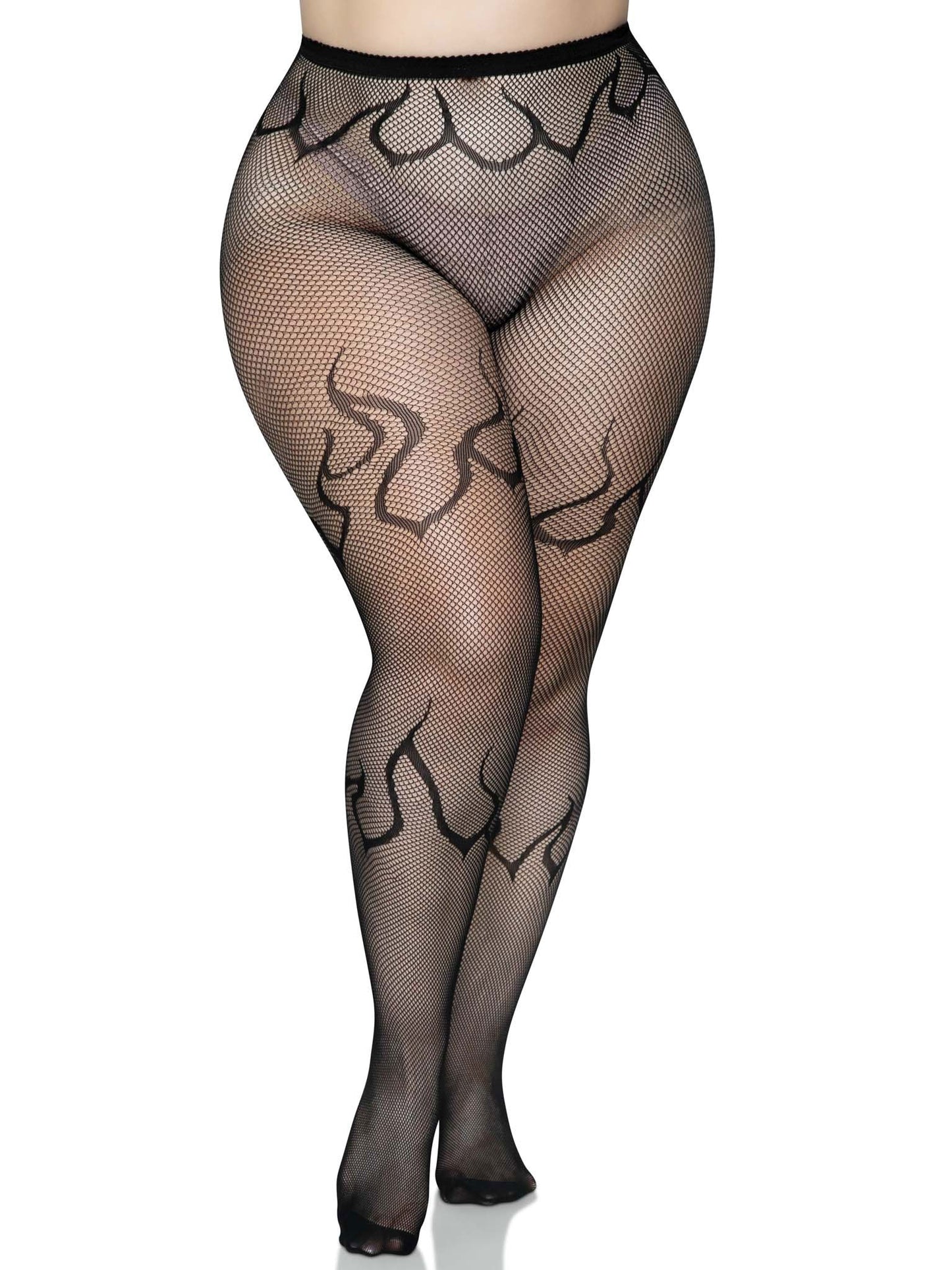 Ignite Desire in Flame-Kissed Curves Tights