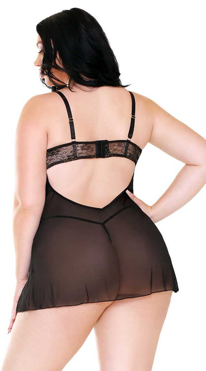 Midnight Temptation: Sheer Black Lace Enchantment