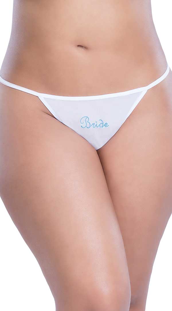 Veil of Desire: Blue Bridal Thong Temptation