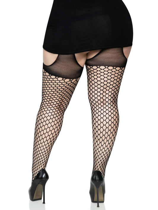 Enticing Curves: Black Crotchless Dream Hose