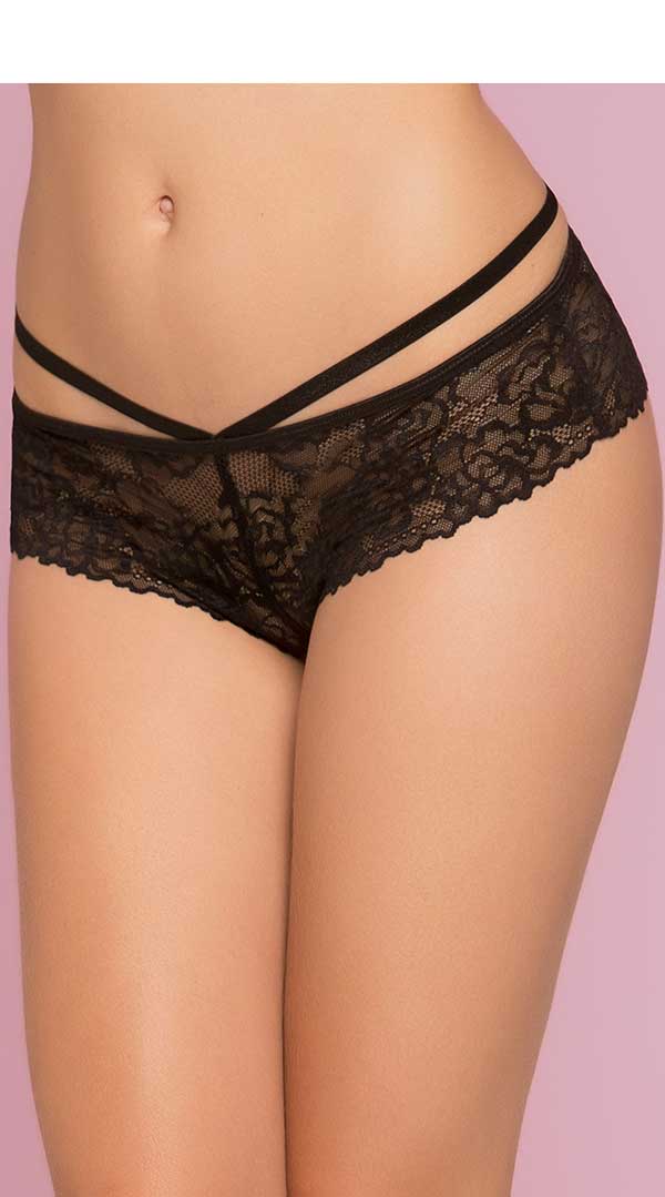 Whispers of Desire Lace Panty in Rose