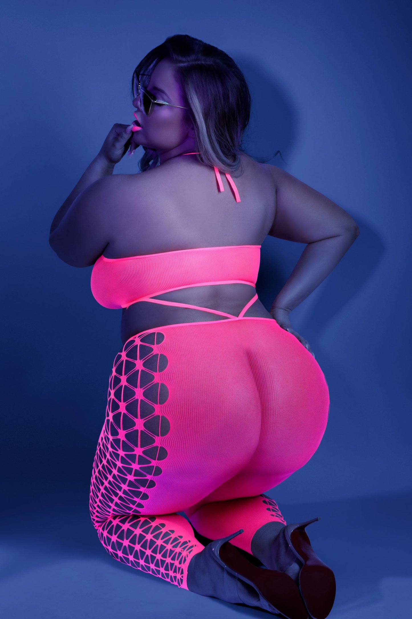 Claim Your Desire Halter Bodystocking in Curvy Allure